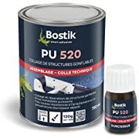 Bostik Cola DE Contacto LÍQUIDA PU 520 Kit Resina 750 ml + Endurecedor 30 ml Incoloro- Azul